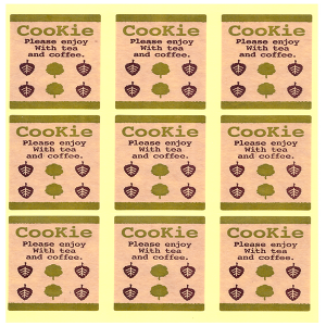 우성홈베이킹 스티커(S90)쿠키그린 베이커리 포장꾸미기용
